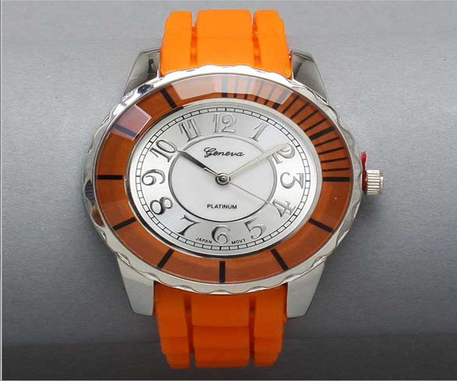 315 Collection No Bling Orange Round Watch